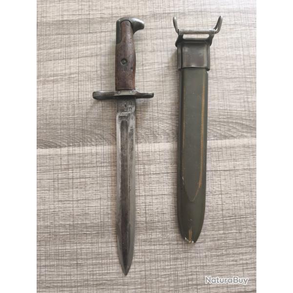 Rare ba�onnette US M1 Grand M1905E1 - PAL 1942 Raccourcie - WW2 d'origine