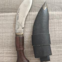 Authentique Couteau Kukri N&eacute;palais "Gorkha Army" avec &Eacute;tui Cuir - Tr&egrave;s bon &eacute;tat