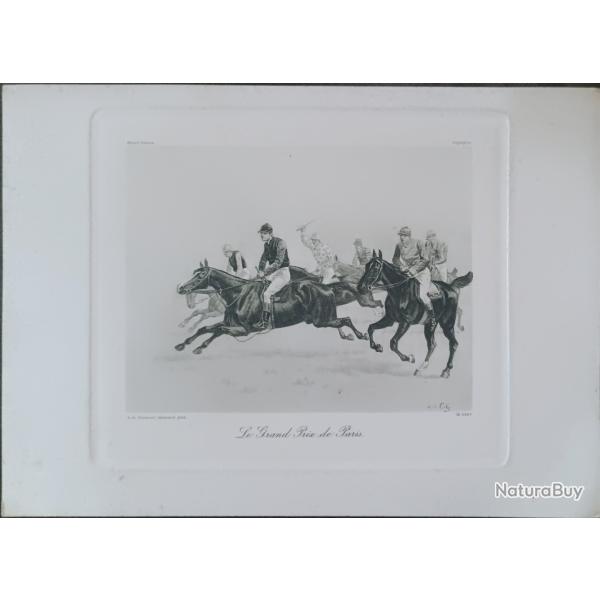 H�liogravure de sc�ne hippique des fr�res K�nzli, Copyrighted. A. De Clermont-Gallerand pinx. M5967.