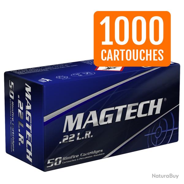 Pack 1000 cartouches .22 lr. Magtech Standard Velocity LRN 2,6g/40grs - Livraison gratuite
