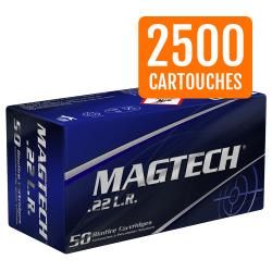 Pack 2500 cartouches .22 lr. Magtech Standard Velocity LRN 2,6g/40grs - Livraison gratuite