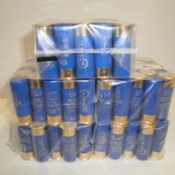 LOT DE 50  CARTOUCHES BOURRE GRASSE - CAL. 12 - PAGERIE  LA BLEUE  34GR BG