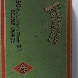 18 cartouches &agrave; Plombs 9mm double charge Cartoucherie Fran&ccedil;aise