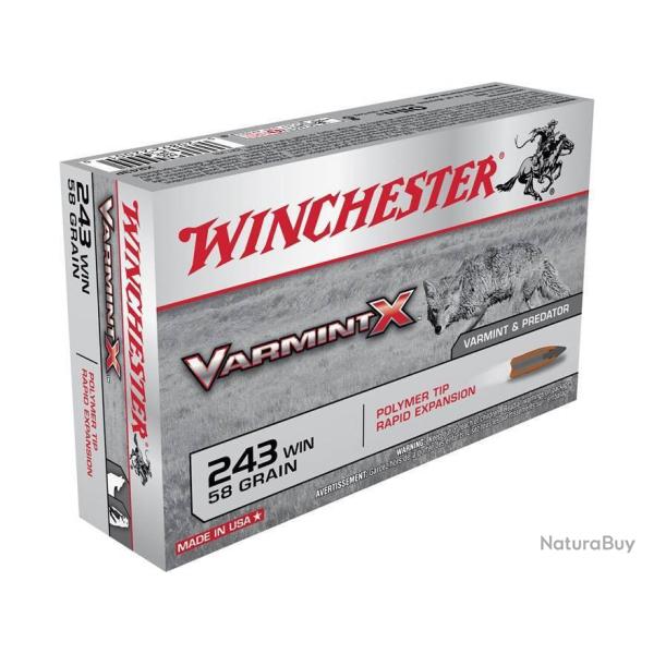 Winchester Varmint X 243 win 58 grs