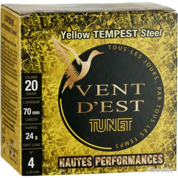 PACK 100 cartouches 20/70 Yellow Tempest Steel HP 3,25mm 24g pb 4