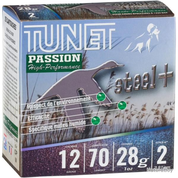 Pack 100 cartouches 12/70 Passion Steel HP 3,7mm 28g pb 2