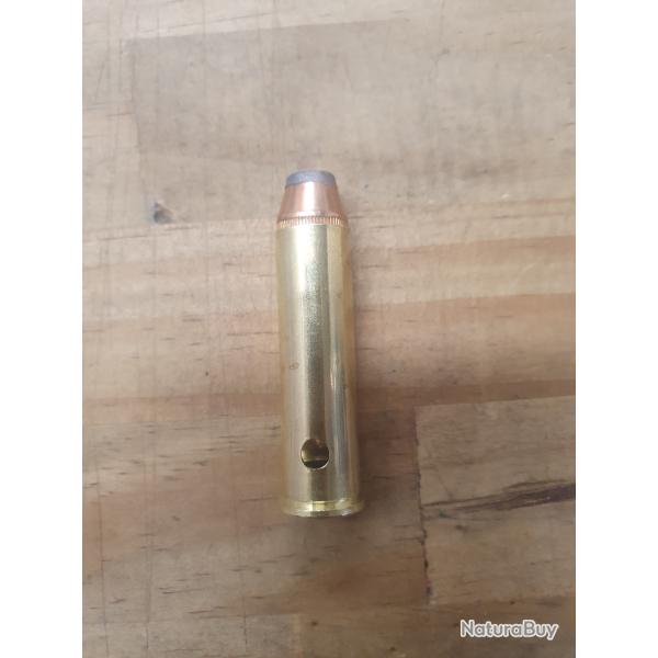 1 cartouche inerte de calibre 445 SUPER MAGNUM � balle demie blind�e � pointe creuse