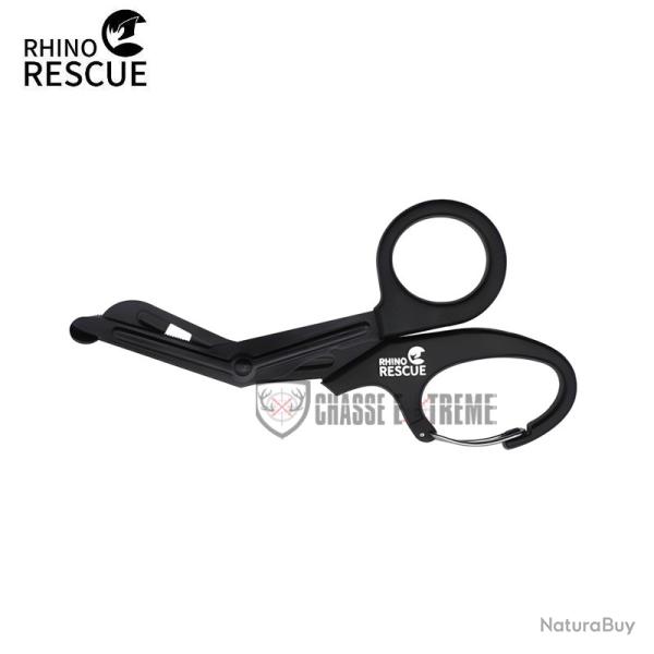 Ciseaux Trauma Mousqueton 19cm Noir RHINO RESCUE