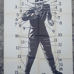 Affiche cible gangster vintage ann&eacute;es 30/40 orginal
