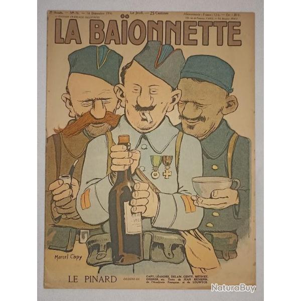 Revue La Ba�onnette bande dessin�e poilu D�cembre 1916 WW1 *