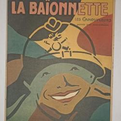Revue La Ba&iuml;onnette bande dessin&eacute;e poilu Aout 1917 WW1 *