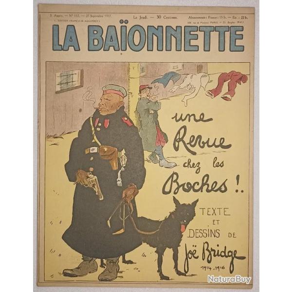 Revue La Ba�onnette bande dessin�e poilu Septembre 1917 WW1 *