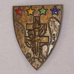 Insigne 16&egrave;me Groupe de Reconnaissance de Division d'Infanterie France 40 WW2 *