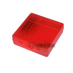 Bo&icirc;te MTM pour 100 Cartouches Cal 22 Lr Rouge