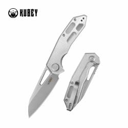 Couteau Kubey Vagrant Linerlock Lame Acier 14C28N Manche Polycarbonate Translucide KUB291E1