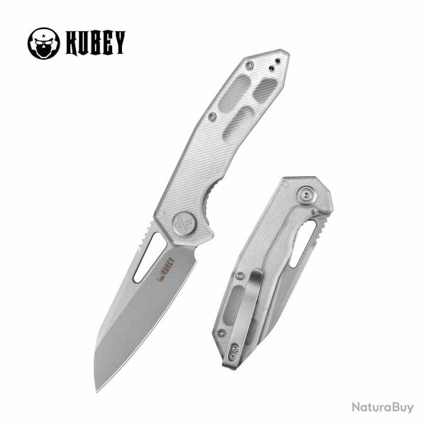 Couteau Kubey Vagrant Linerlock Lame Acier 14C28N Manche Polycarbonate Translucide KUB291E1