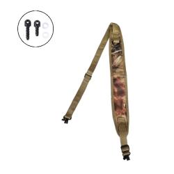 Bretelle n&eacute;opr&egrave;ne beige 4 pour carabine de chasse + 2 vis grenadi&egrave;res - Livraison gratuite