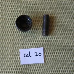 Lissoir acier calibre 20 avec sa tige de fixation perceuse