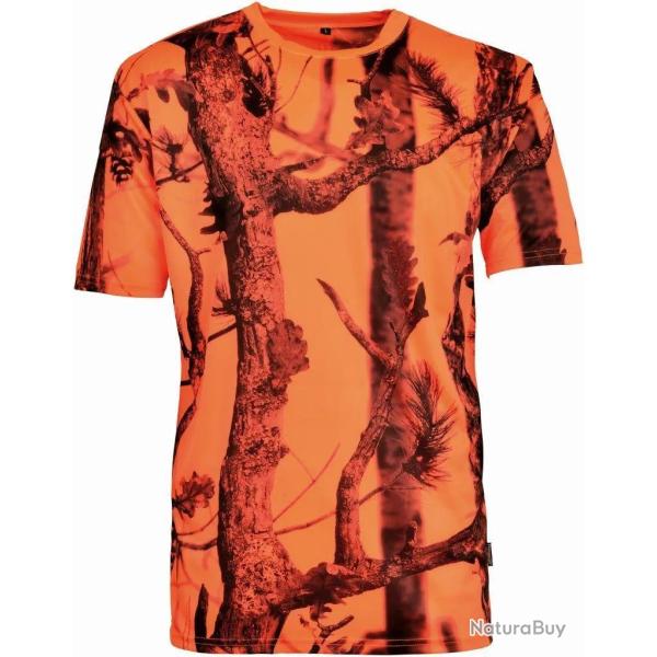 DESTOCKAGE ! T-shirt de chasse GhostCamo Blaze Black Percussion TAILLE S