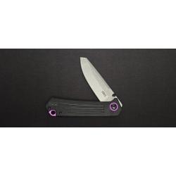 CRKT Montosa 7115 Couteau pliant  - Lame 8Cr13MoV - Manche G10 Noir & Violet - Design Richard Rogers