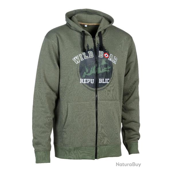 DESTOCKAGE ! Sweat Shirt Percussion Wildboard Republic Kaki TAILLE XL