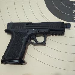p80 compact filet&eacute;e 1/2x28 et equip&eacute;e kit recover 20/80 (copie glock 19)