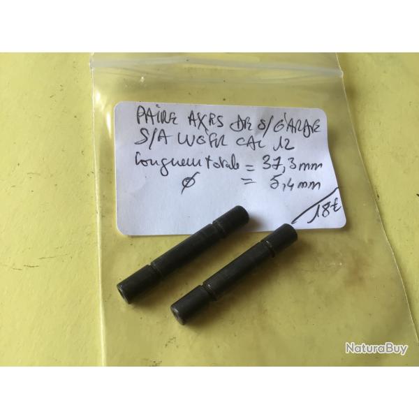 VENDU PAR LE-CUIRASSIER PAIRE AXES S/GARDE FUSIL SEMI AUTOMATIQUE LUGER CALIBRE 12/76 ANCIEN MOD�LE