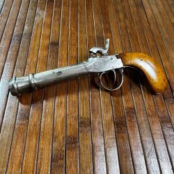 BEAU PISTOLET DE D&Eacute;FENSE A COFFRE BIEN FONCTIONNEL AU TIR CANON RENFORC&Eacute; GROS CALIBRE