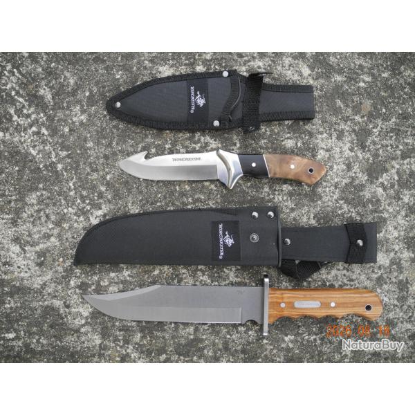 Lot deux couteaux de chasse Winchester USA