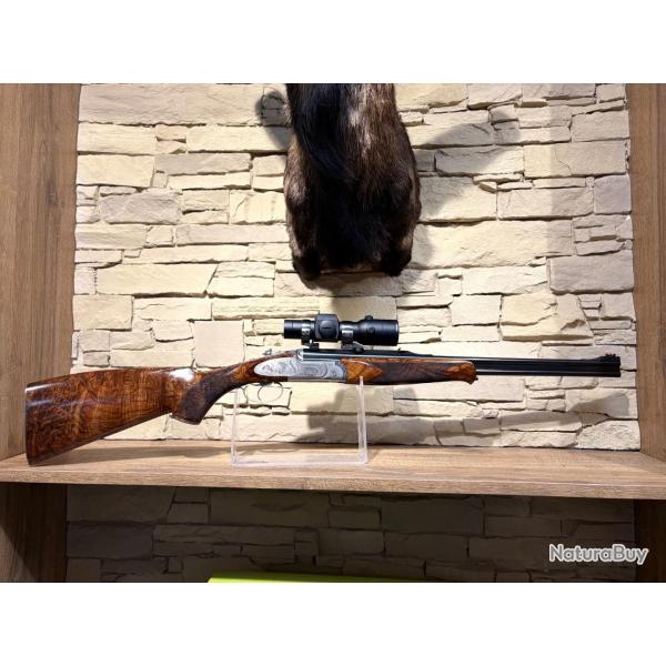 Carabine express Pierre Artisan Amboise II calibre 30 R Blaser + Point rouge Aimpoint H34S 2 Moa