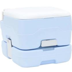 Toilette camping poly&eacute;thyl&egrave;ne bleu clair 41,5x36,5x30 cm portable robuste