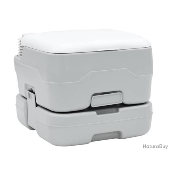 Toilette camping poly�thyl�ne gris clair 41,5x36,5x30 cm portable robuste