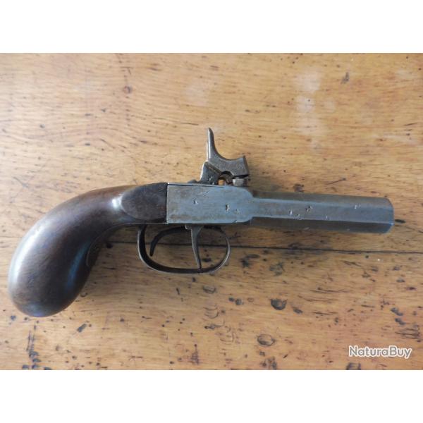 pistolet poudre noire 2 canons fonctionnel ressort puissant.tirable