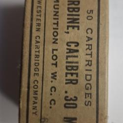 vends boite vide carton epoque wwf calibre 30 USM1 POUR COLECTIONNEUR