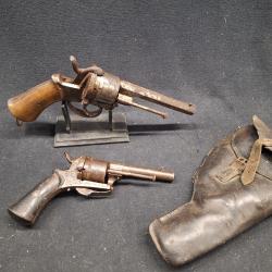 Lot de 2 r&eacute;volvers &agrave; broche li&eacute;geois - 1� sans prix de r&eacute;serve !!