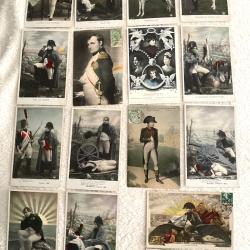 Napol&eacute;on 1 er lot de 16 cartes postales d&eacute;but XX &egrave;me militaria empire