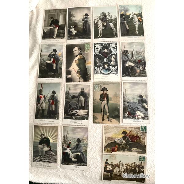 Napol�on 1 er lot de 16 cartes postales d�but XX �me militaria empire