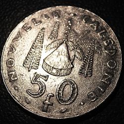 Nouvelle Cal&eacute;donie piece de 50  francs 1992 tb+