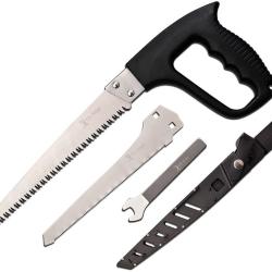 Scie a Main Elk Ridge Acier 3Cr13 Manche ABS Noir ERSAW004BK
