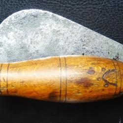 COUTEAU PLIANT RARISSIME SERPETTE NONTRON SABOT 19 &egrave;me BUIS PIECE MUSEALE