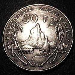 Polynesie fran&ccedil;aise  piece de 50 francs  nickel 1975  ttb