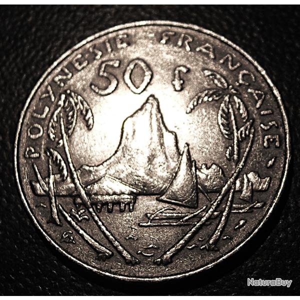 Polynesie fran�aise  piece de 50 francs  nickel 1975  ttb