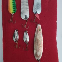 Lot 6 cuillers ondulantes dont une Storlaksen de 26gr