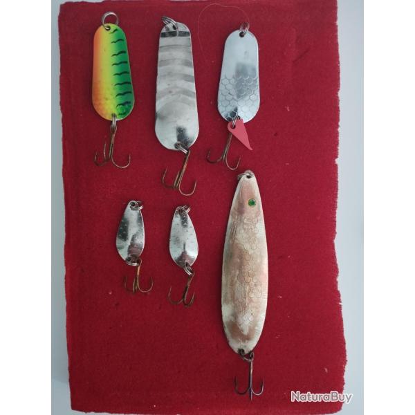 Lot 6 cuillers ondulantes dont une Storlaksen de 26gr