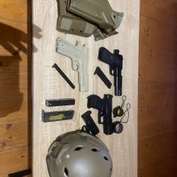 Lot Airsoft &eacute;quipement + r&eacute;pliques