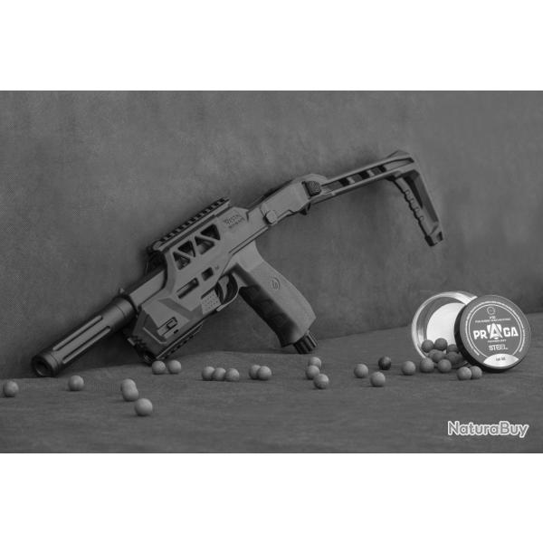 PISTOLET SENTINEL C50 + EXTENSION DE CANON TACHYON-S  + 100 BBs Noyaux M�tal + Crosse SPEAR