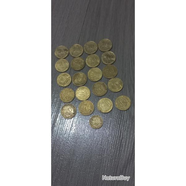 Vend lot piece 10 centime
