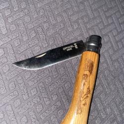 Lot couteaux Opinel N&deg;8 Inox - motif Escalade - Neufs