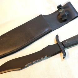 Couteau au pommeau &agrave; l'aigle factice sans doute DENIX ou autre - ref EBR24NOI001