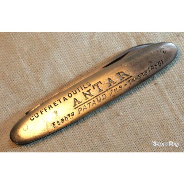 AUTOMOBILIA - rare canif ANTAR MICHELIN cric et coffret � outils ANTAR Patard Thiers ref CAB25CNR009